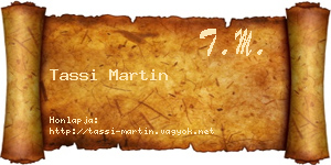 Tassi Martin névjegykártya